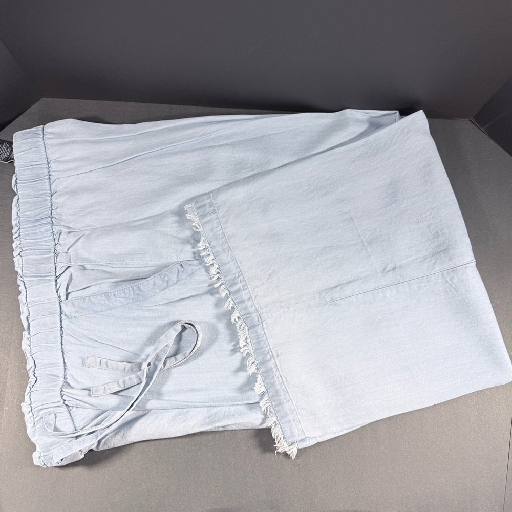 Zac & Rachel Sky Blue Cropped Raw Hem Jeans